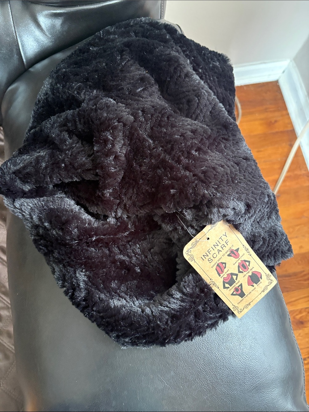 Plush Black Faux Fur